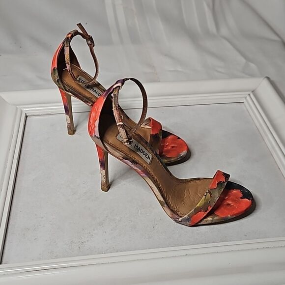 Steve Madden Stecy Coral floral heels size 5.5 - Picture 4 of 11